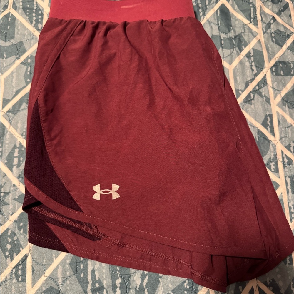 Under Armour Burgundy Performance Shorts